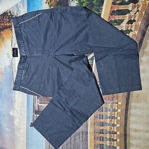 Hiltl Bluish Gray Pleated Trousers Size 34x28